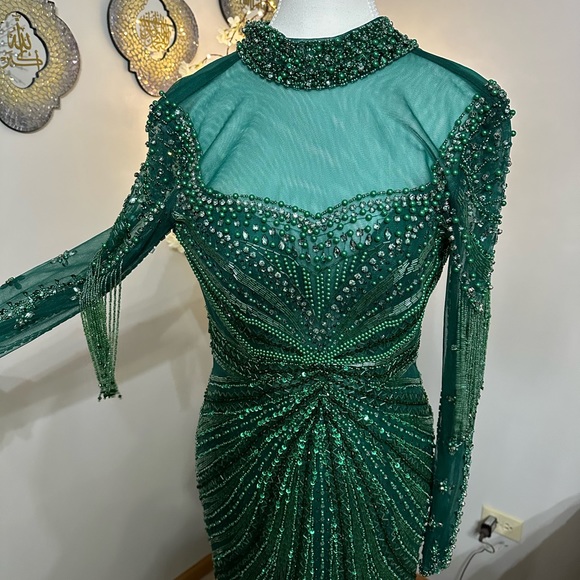 Women beaded evening prom dress - Picture 13 of 14